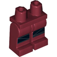 Lego Hips and Dark Red Legs with Black Straps Print / Dark Red