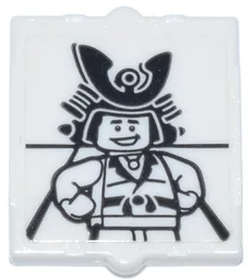 Glass for Window 1 x 2 x 2 Flat Front with Ninja Minifigure Posing Pattern (Sticker) - Set 70657