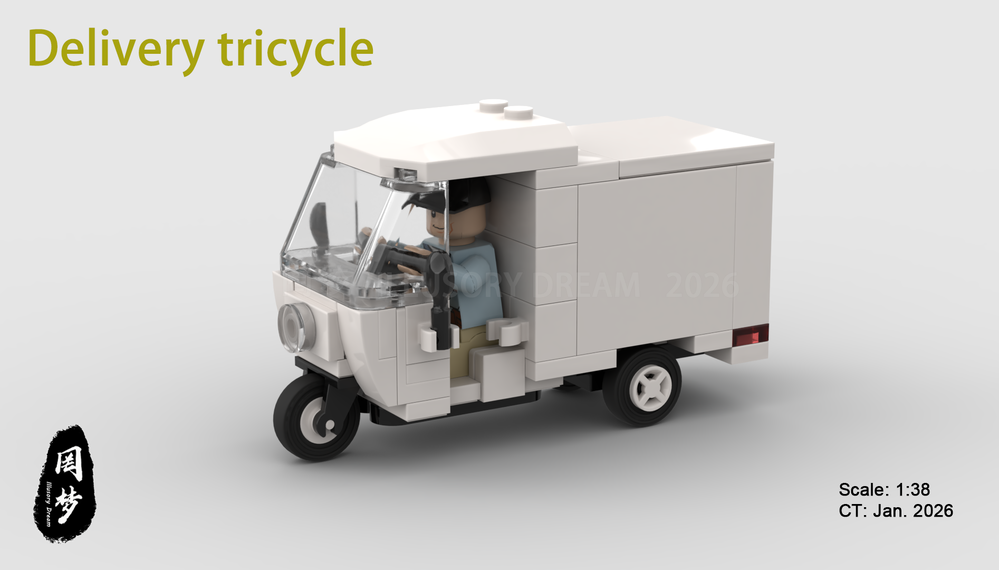 Lego Delivery tricycle (1:38)