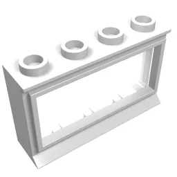 Window 1 x 4 x 2 Classic with Long Sill [Complete] / White