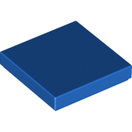 Lego Tile 2 x 2 with Groove / Blue
