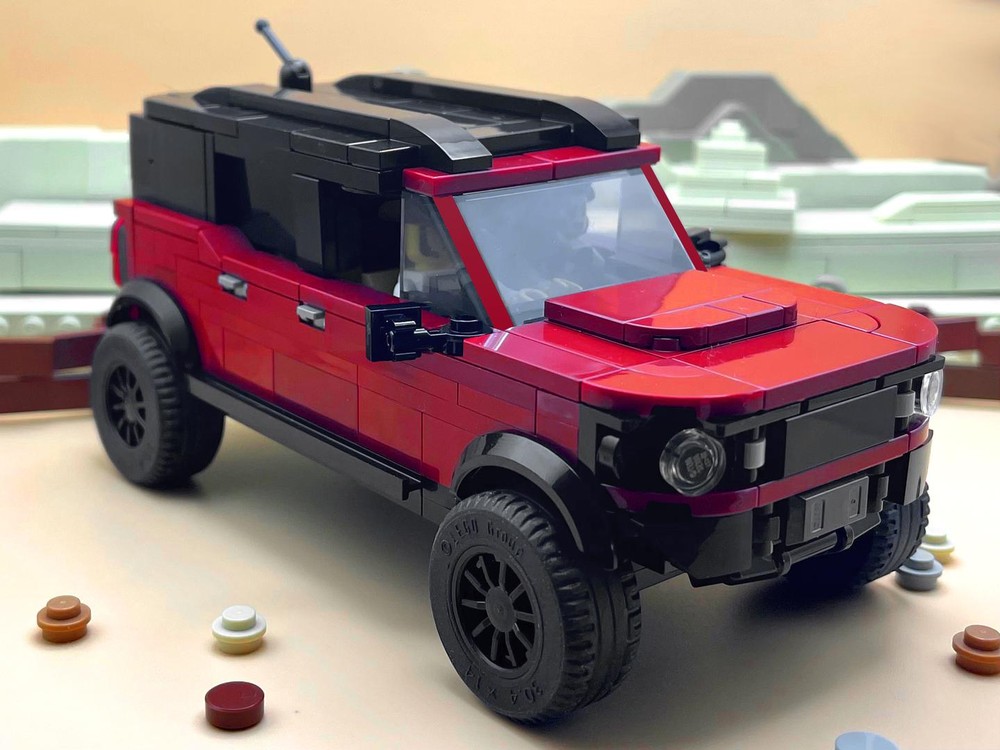 Lego Built Tough Bronco Sport SUV - Dark Red