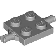 Plate Special 2 x 2 with Wheel Holders / Light Bluish Gray