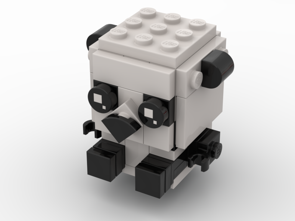 Lego brickheadz panda (40466) reworked