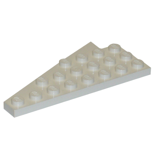 Lego Wedge Plate 8 x 4 Wing Right without Stud Notch / White
