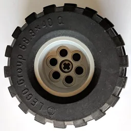 Wheel 68.8 x 40 Balloon Large, with Black Tire 68.8 x 40 Balloon Large (2996 / 2995) / Light Gray