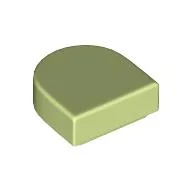 Tile Round 1 x 1 Half Circle / Yellowish Green
