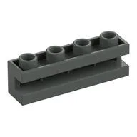 Brick Special 1 x 4 with Groove / Dark Gray