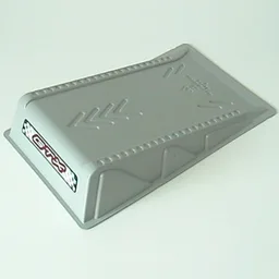 Baseplate Raised Ramp 16 x 16 x 2 1/3 / Light Gray