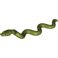 Animal, Snake, Large with Raised Head with Black Eyes Print (Nagini) / Olive Green
