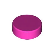 Tile Round 1 x 1 / Dark Pink