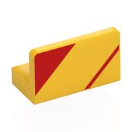 Lego Panel 1 x 2 x 1 with Red Triangle, Stripe print