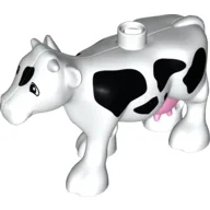 Duplo Animal Cow with Pink Udder Print / White