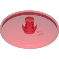 Dish 4 x 4 Inverted with Open Stud [Radar] / Trans-Red