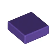 Tile 1 x 1 with Groove / Dark Purple