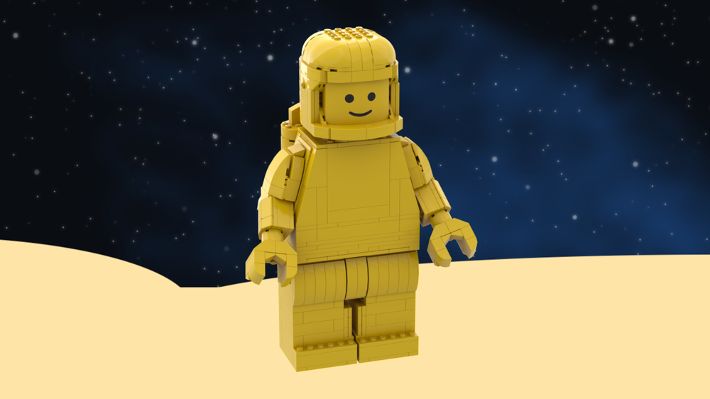 Lego Classic Space: Upscale Spaceman Astronaut Minifigure in YELLOW