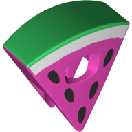 Lego Costume Triangle, Watermelon, Seeds and White Rind Print / Dark Pink