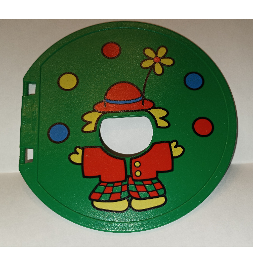 Lego Duplo Ball Tube Door with Juggling Clown Print