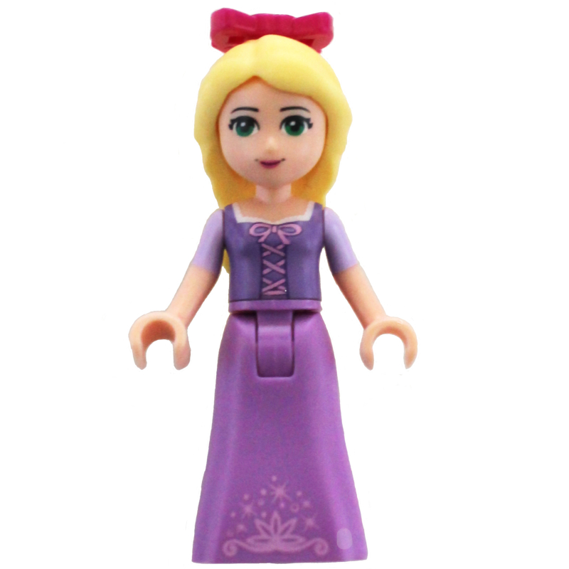 Lego Rapunzel - Medium Lavender Dress, Magenta Bow