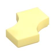 Lego Tile Special 2 x 2 with 2 Quarter Round Cutouts / Bright Light Yellow