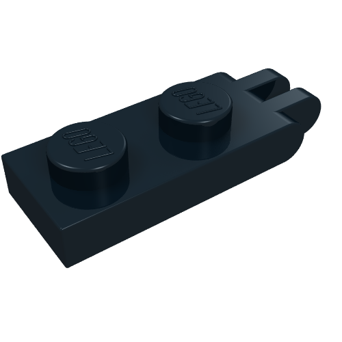 Lego Hinge Plate 1 x 2 with 2 Fingers and Solid Studs / Black