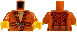 Torso Robe with Dark Red Pockets and Trim over Gold Shirt Pattern / Dark Orange Arms / Yellow Hands