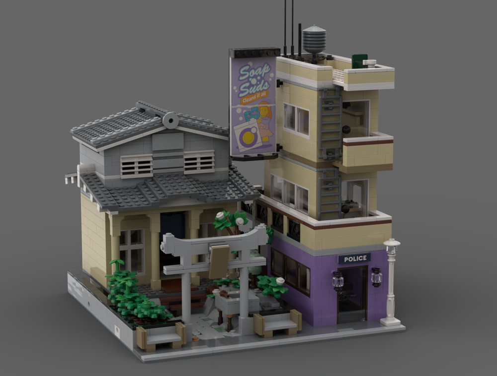 Lego 10278 - Japanese temple and Police Box