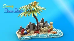 Sunny Rocky Beach (Made for a lego Ideas Contest)