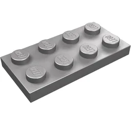 Plate 2 x 4 / Flat Silver