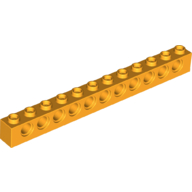 Lego Technic Brick 1 x 12 [11 Pin Holes] / Bright Light Orange