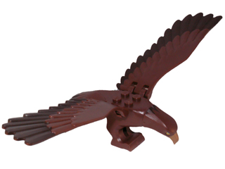 Lego Eagle, Movable Wings, Dark Brown Head and Tail Feathers