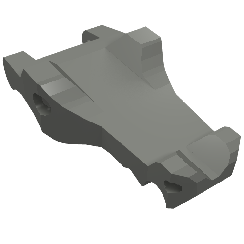Lego Animal Body Part, Alligator / Crocodile / Dragon Upper Jaw / Dinosaur Tongue / Dark Bluish Gray