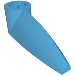 Technic Tooth 1 x 3 with Axle Hole [Hollow Underside] / Dark Azure