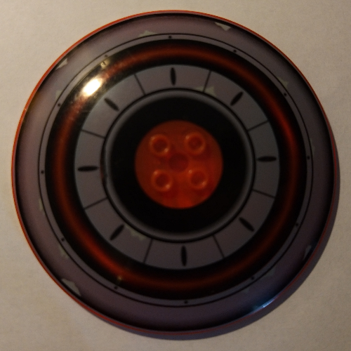 Lego Dish 10 x 10 Inverted (Radar) with Black and Gray Concentric Circles Print