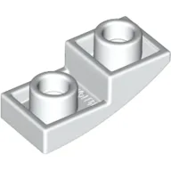 Brick Curved Inverted 2 x 1 / White