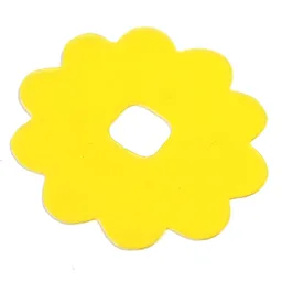 Clikits Icon Accent, Flower 4 1/8 x 4 1/8, 10 Petals / Trans-Yellow