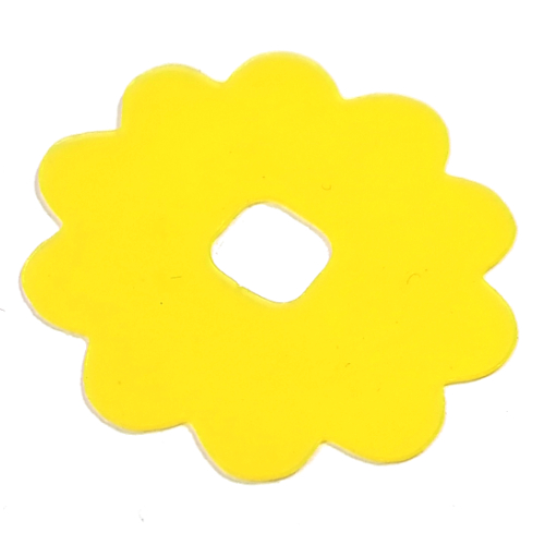 Lego Clikits Icon Accent, Flower 4 1/8 x 4 1/8, 10 Petals / Trans-Yellow