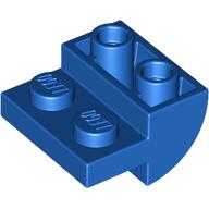 Lego Brick Curved Inverted 2 x 2 with 1 x 2 Cutouts / Blue