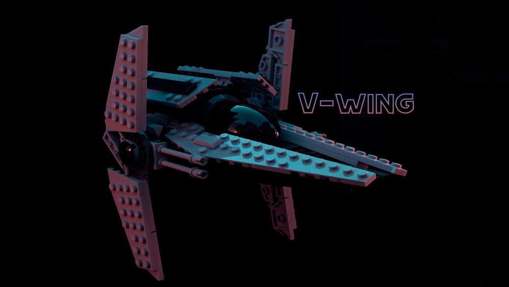 Lego Imperail V-wing (with stand)