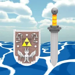 Zelda MOC: Hero's Sword & Hero's Shield (Wind Waker)