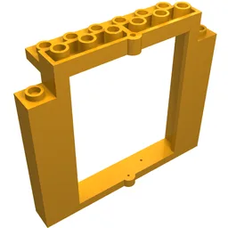 Door Frame 2 x 8 x 6 Swivel without Bottom Notches / Medium Orange