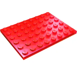 Plate 6 x 8 / Trans-Red