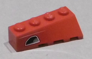 Lego Wedge 4 x 2 Sloped Left with Exhaust Pattern (Sticker) - Set 8159