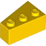 Brick Wedged, Angled 3 x 2 Right / Yellow