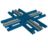 Vehicle Track, Train, 12V Slotted Crossing / Blue