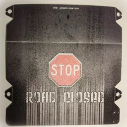 Ramp Cover, with Stop Sign and 'ROAD CLOSED' Print / [No Color/Any Color]