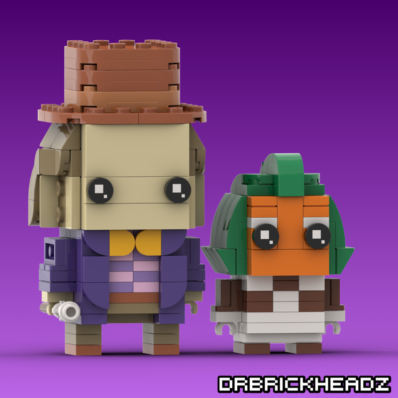 Lego Willy Wonka + Oompa Loompa (Willy Wonka & The Chocolate Factory) Brickheadz