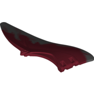 Lego Animal Body Part, Dinosaur, Pteranodon Wing, Right with Marbled Dark Bluish Gray Edge Pattern / Dark Red