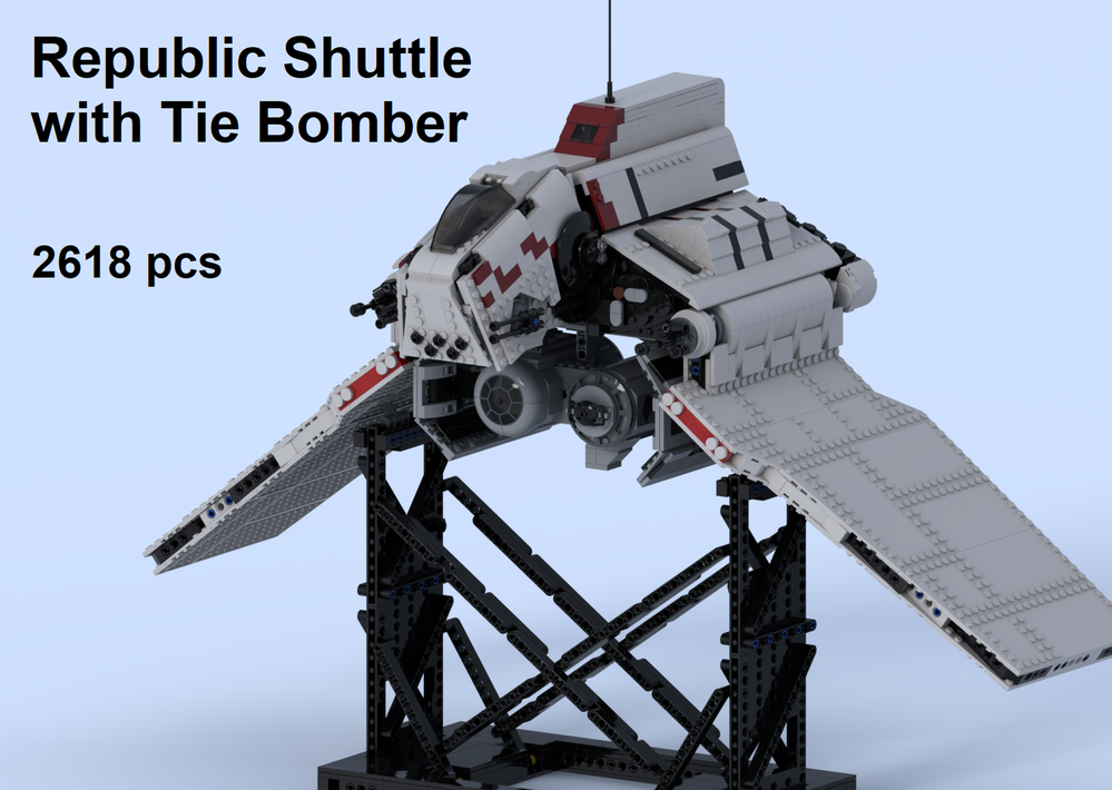Lego Republic Shuttle with TIE Bomber
