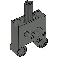 Lego Pneumatic Switch with Pin Holes / Dark Gray